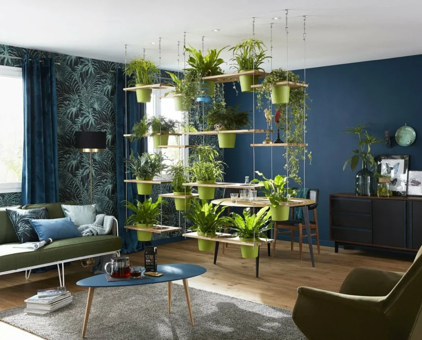 Decoration of Living Room with Plants