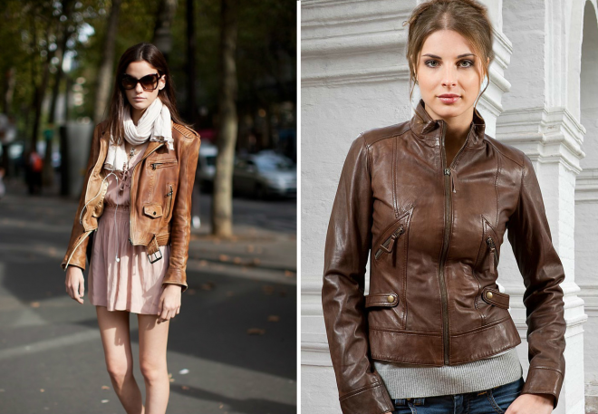 How to wear a brown leather jacket